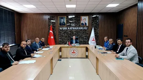 Afşin’de 29 Ekim Cumhuriyet Bayramı Hazırlıkları Değerlendirildi