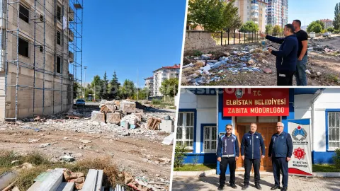 Elbistan’da inşaat alanlarına çevre ve düzen denetimi