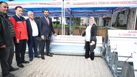 Elbistan’da küçükbaş hayvan üreticilerine yemlik hibesi