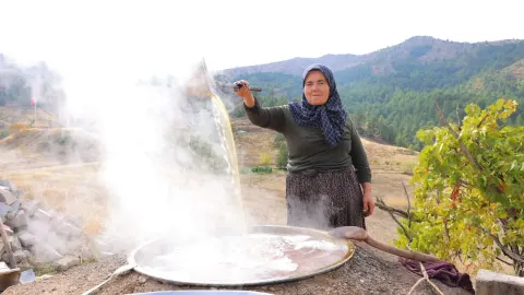 Geleneksel pekmez mesaisi: Kilosu 800 liradan satılıyor