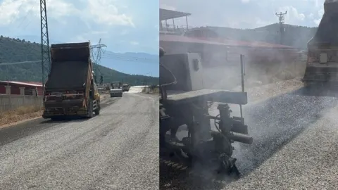 Kahramanmaraş’ta 4,5 Kilometrelik Yol Yenileniyor: Son Kat Asfalt Seriliyor
