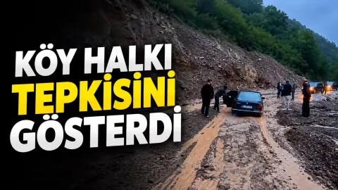 Köy halkı tepkisini gösterdi!