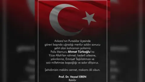 Pursaklar’da Şehit Olan Polis Ahmet Türkoğlu’na Taziye