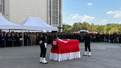Şehit polis Ahmet Türkoğlu için Ankara'da tören: Naaşı memleketine gönderildi