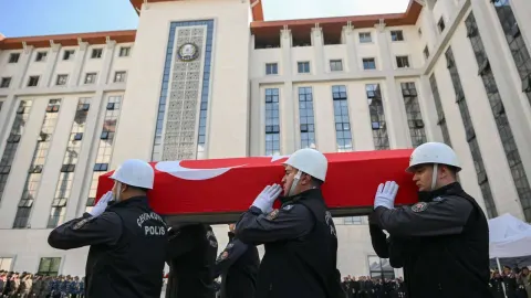 Şehit polis Ahmet Türkoğlu için tören: Şehidin naaşı Çubuk'ta toprağa verilecek